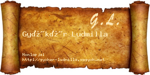 Gyökér Ludmilla névjegykártya